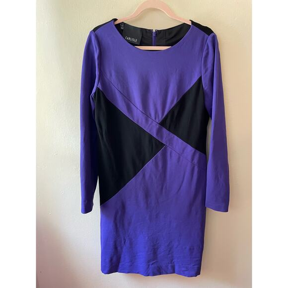Poshmark Listing Template purple black dress - Picture 1 of 7